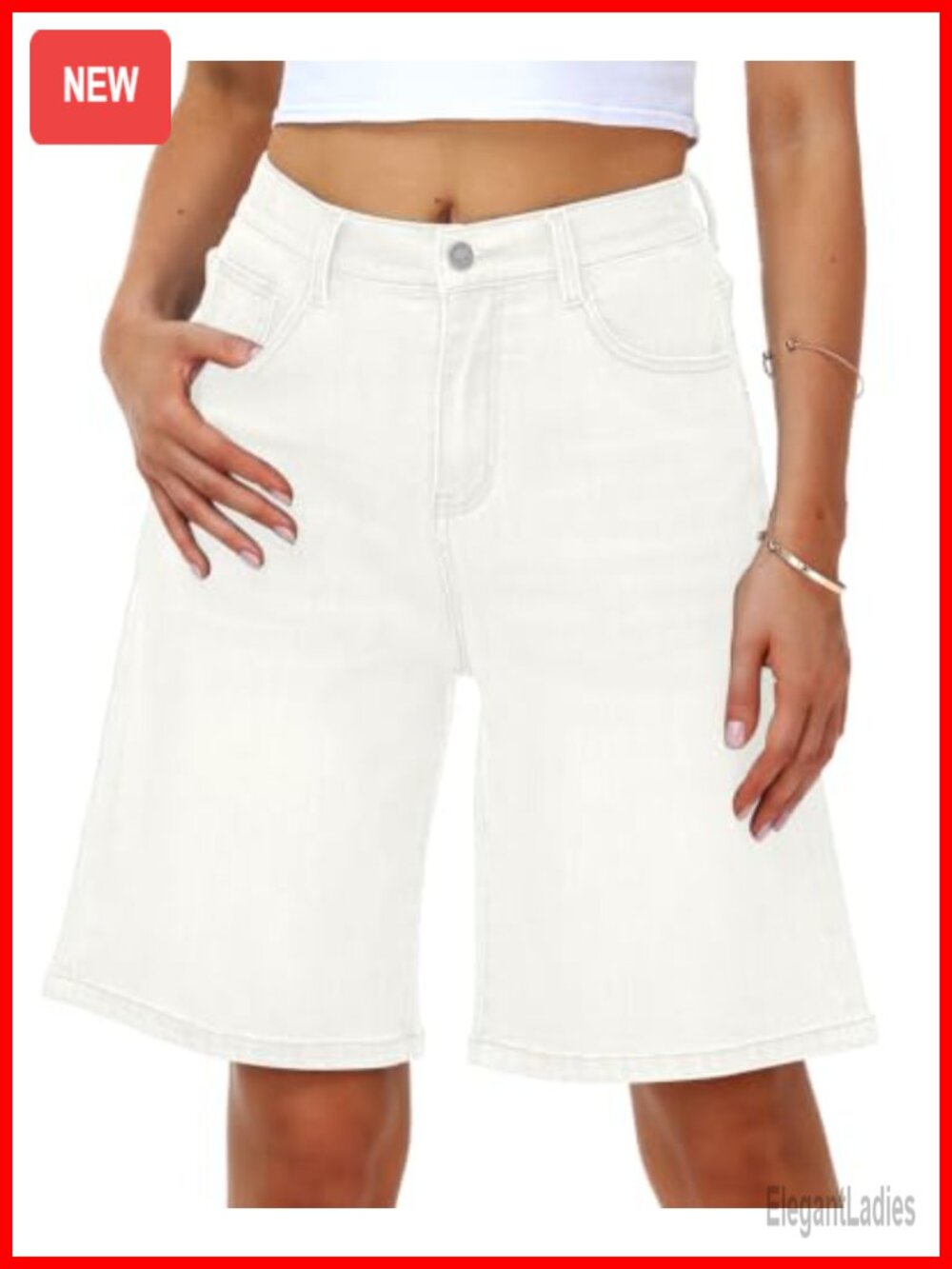 Wide Leg Baggy Denim Jorts Y2K Bermuda Shorts High Rise Stretch